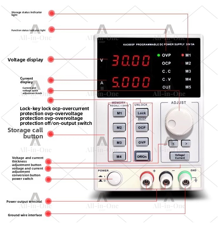 KA3003D / KA3005P Digital Prog - Programmable Dc Power Supply 60V 5A review and price